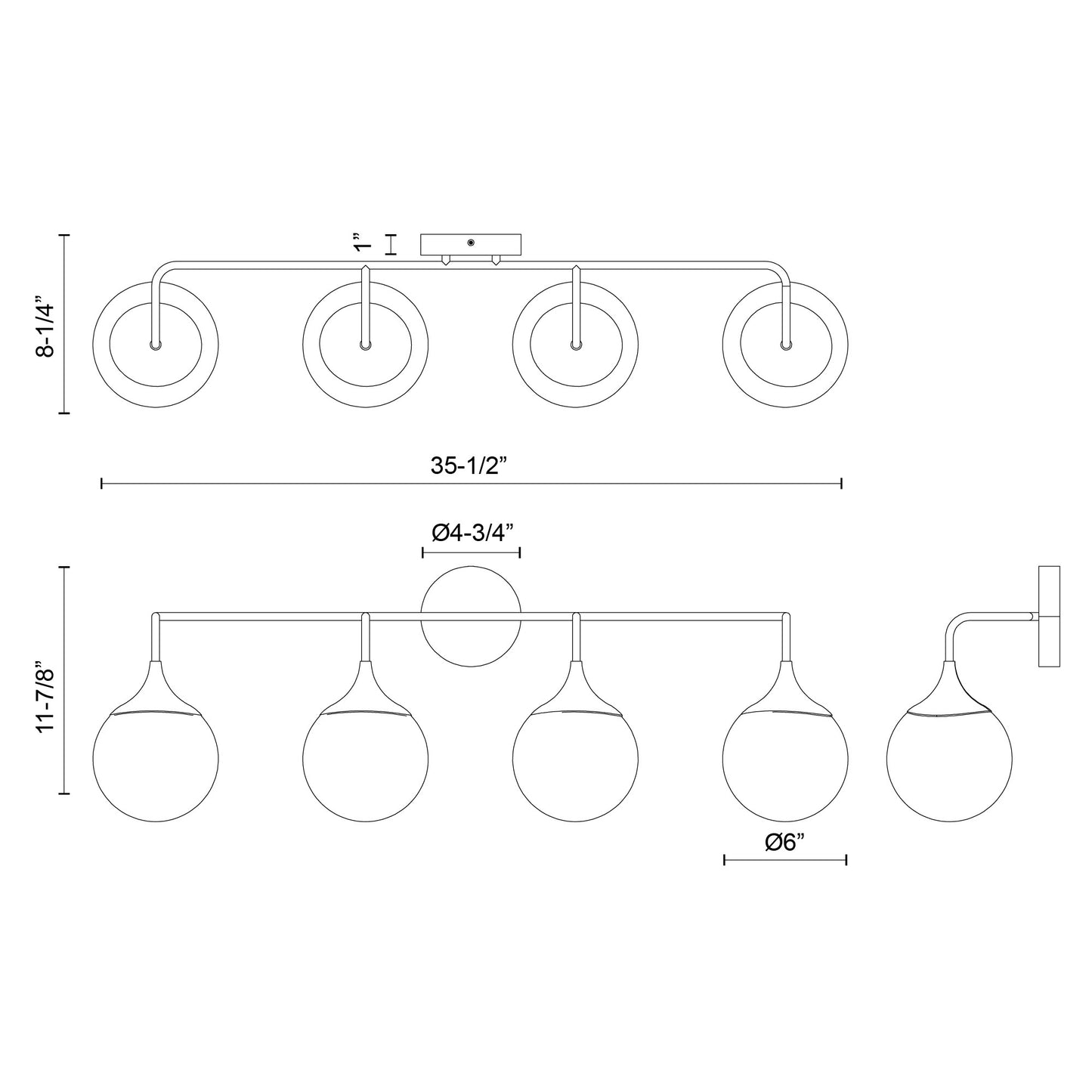 Nouveau 35-in Vanity Light