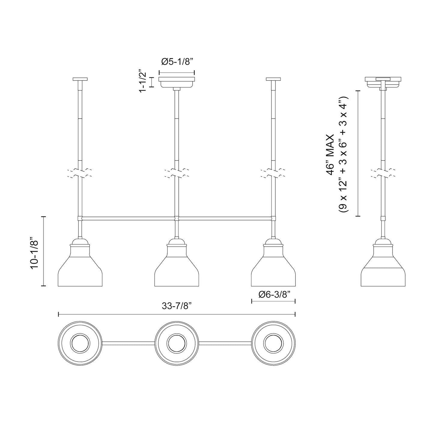 Westlake 34-in Linear Pendant