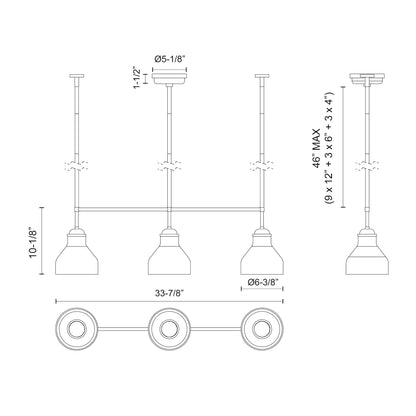 Westlake 34-in Linear Pendant