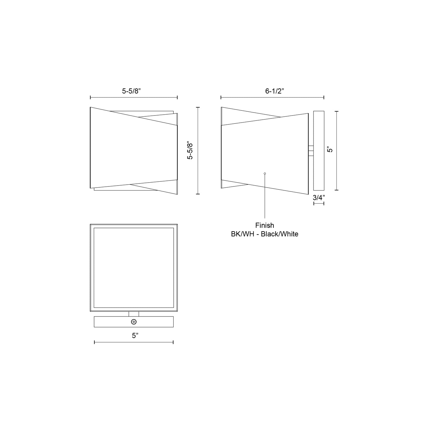 Cubix 5-in Wall Sconce