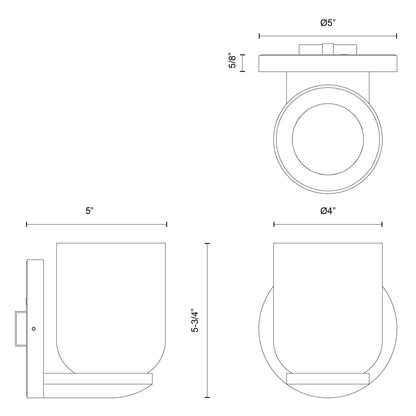 Cedar 4-in Wall Sconce