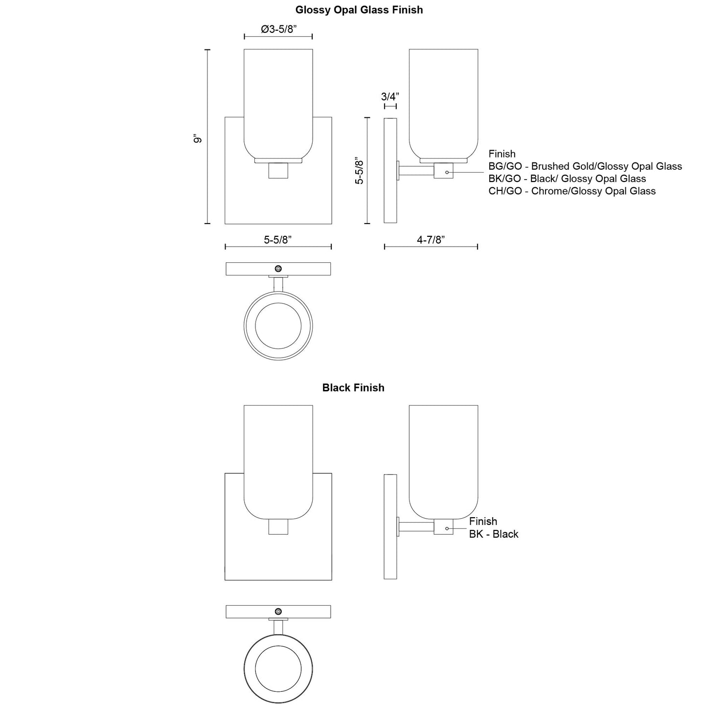 Nola 4-in Wall Sconce