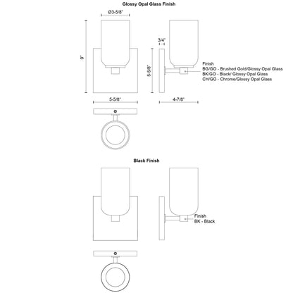 Nola 4-in Wall Sconce