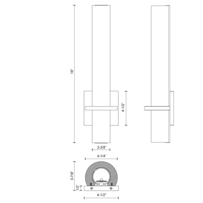 Bhutan 5-in Wall Sconce