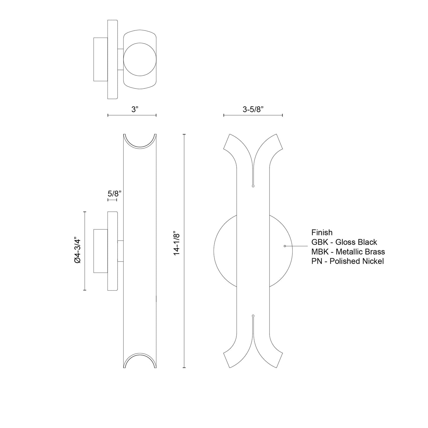 Husk 14-in Wall Sconce