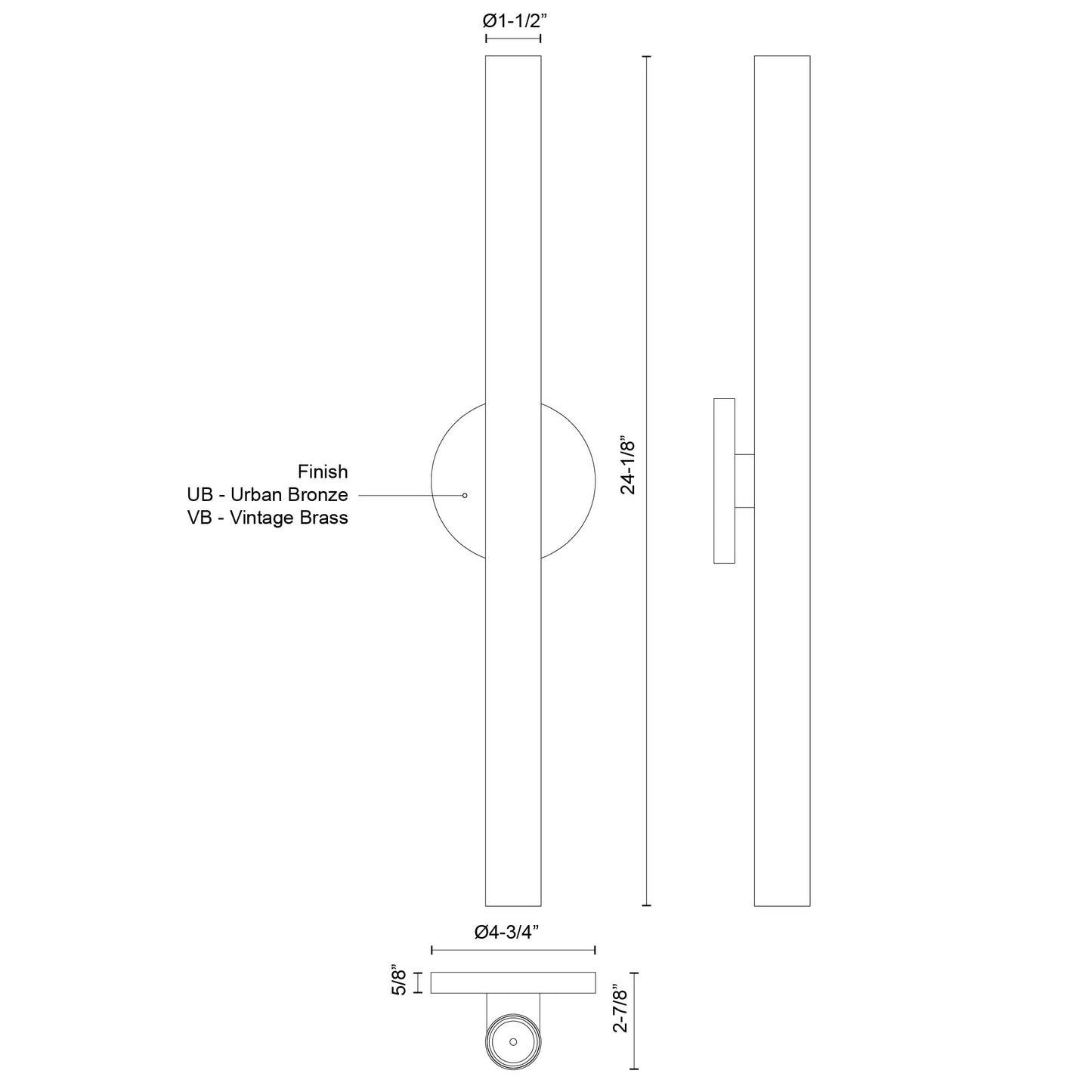 Mason 24-in Wall Sconce