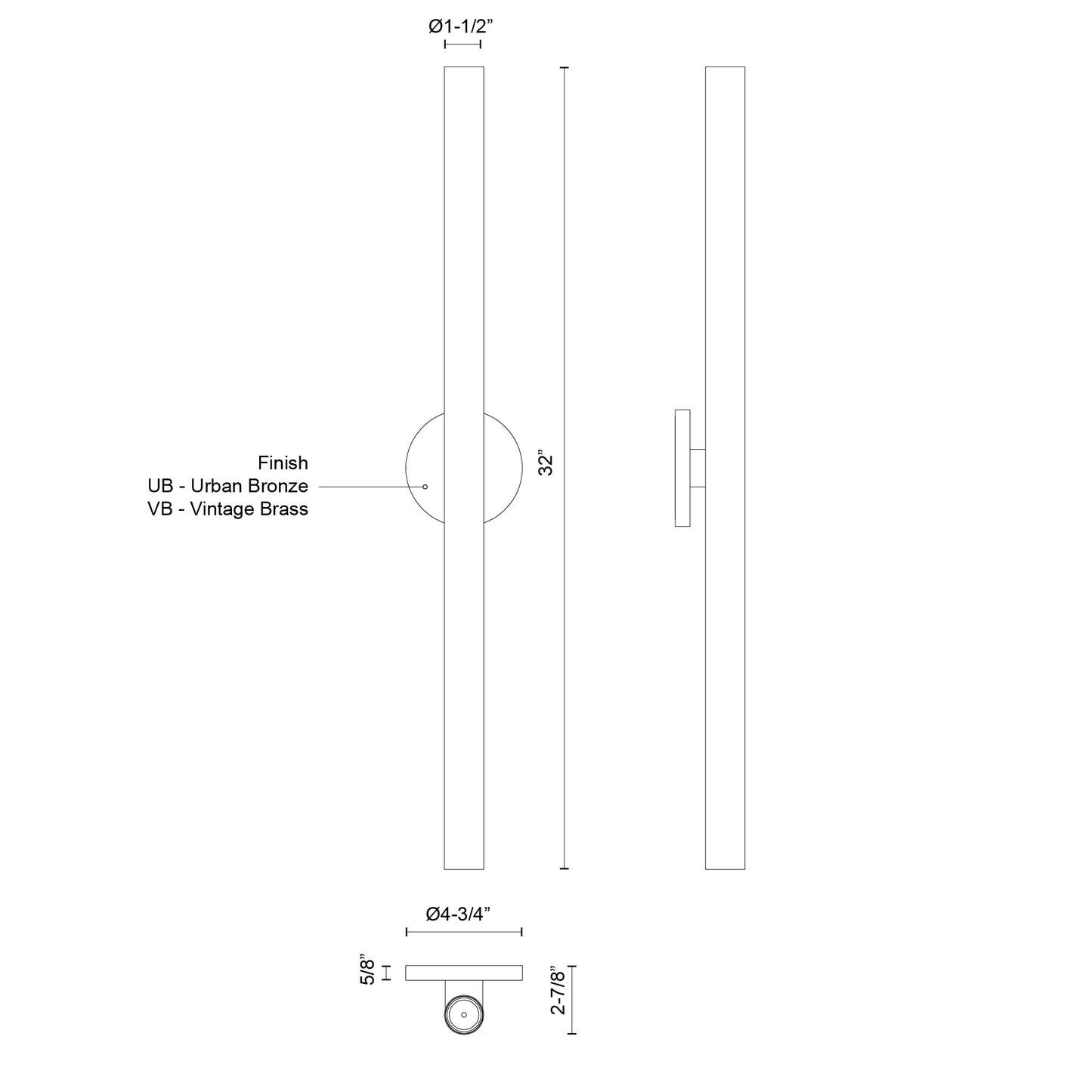 Mason 32-in Wall Sconce