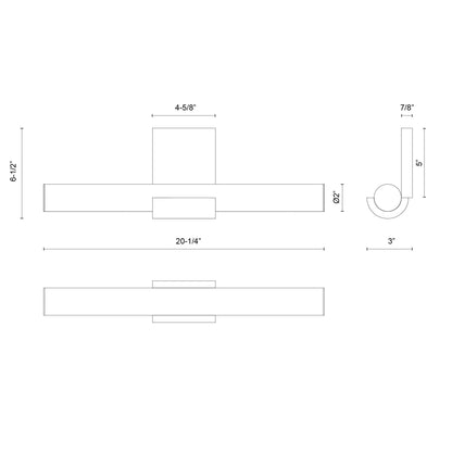 Apollo 20-in Wall/Vanity Light