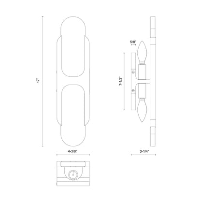 Odin 17-in Wall/Vanity Light