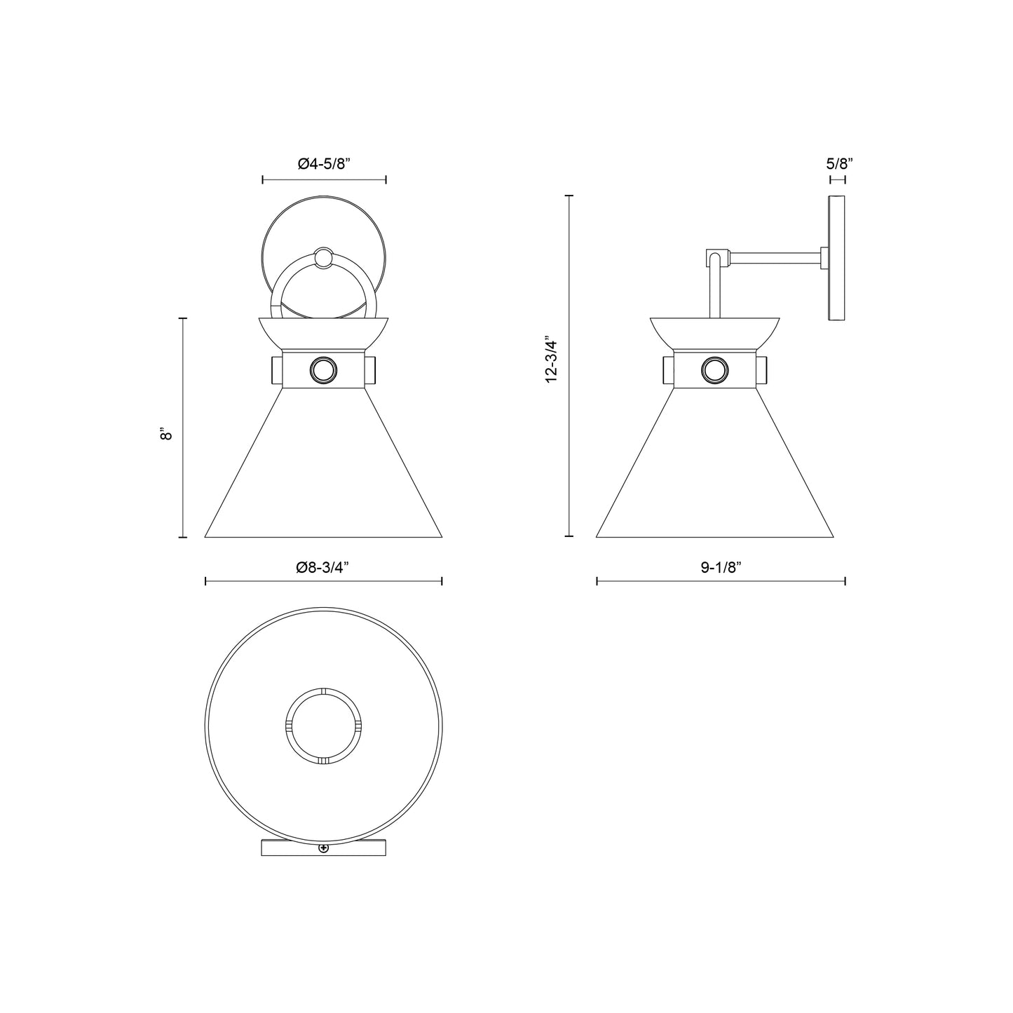 Emerson 9-in Wall/Vanity Light