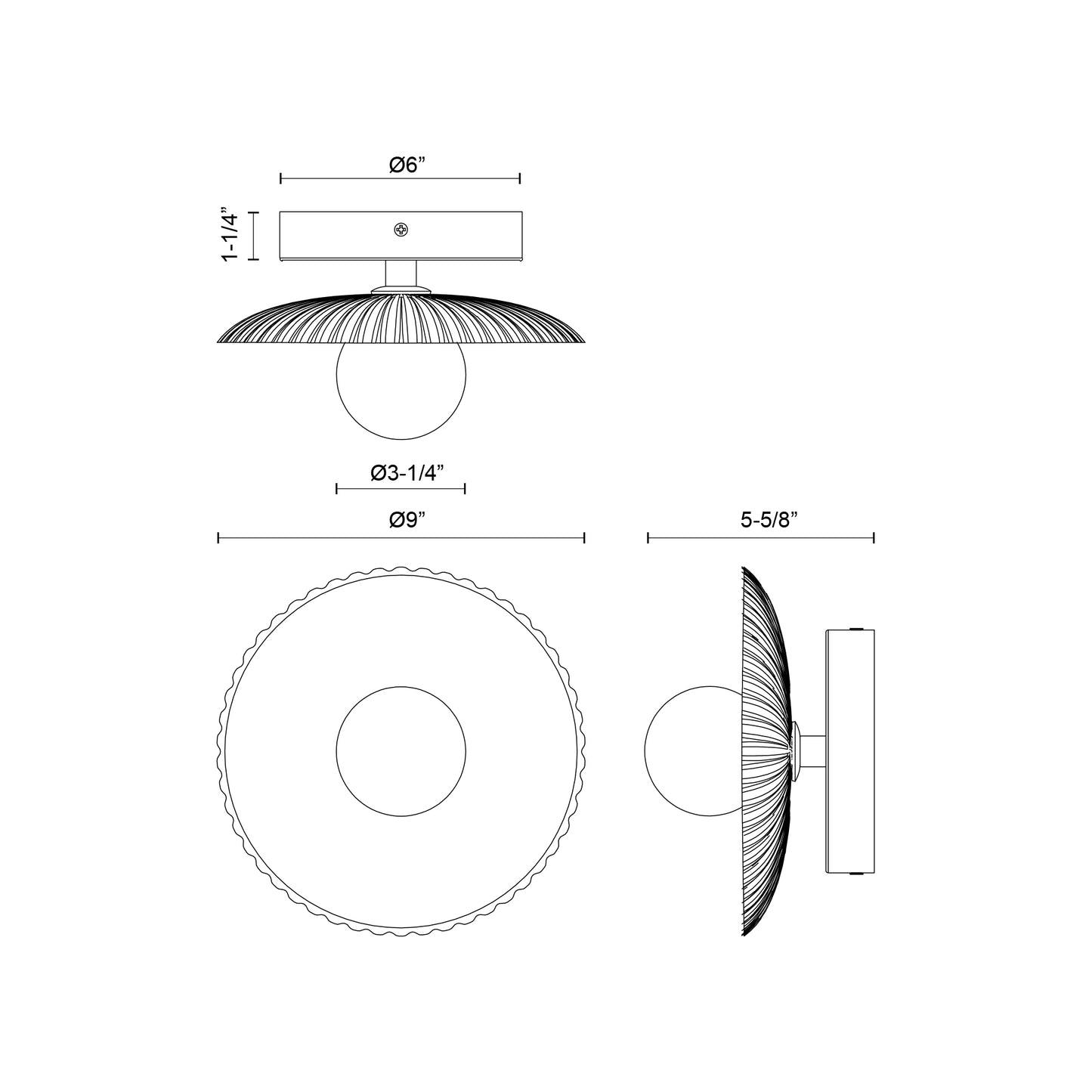 Hera 9-in Wall/Vanity Light