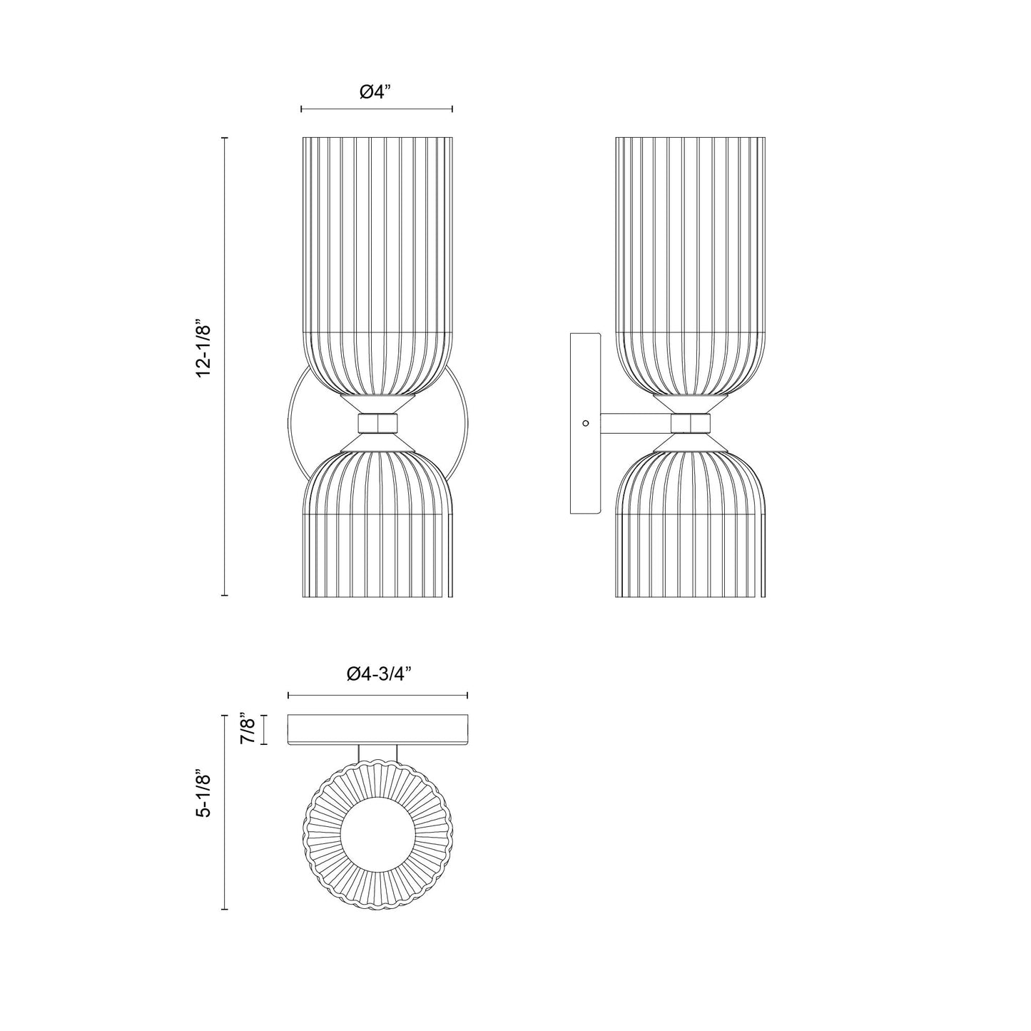 Nelly 12-in Wall/Vanity Light