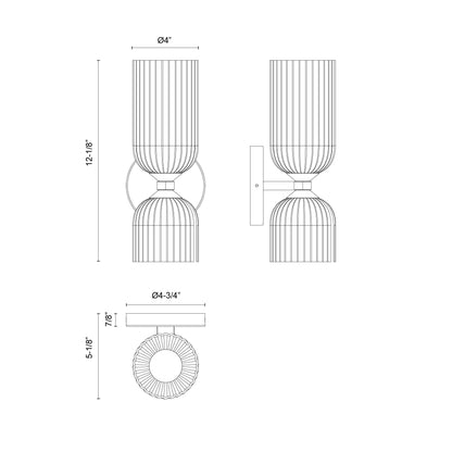 Nelly 12-in Wall/Vanity Light