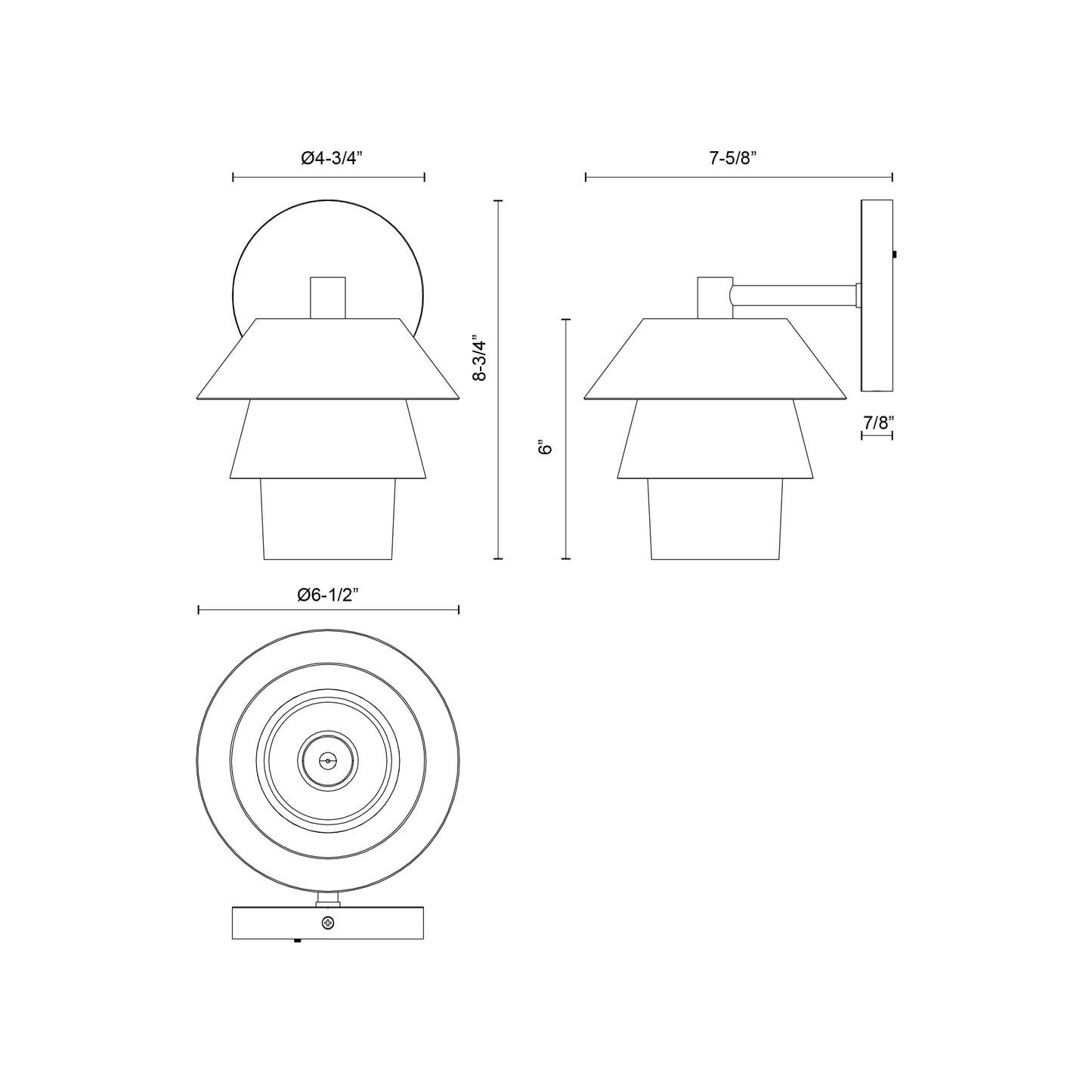 Tetsu 6-in Wall/Vanity Light