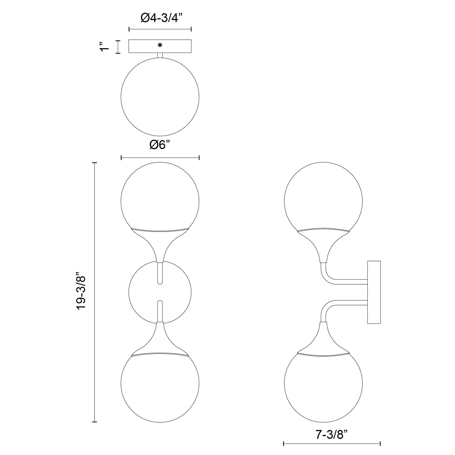 Nouveau 19-in Wall/Vanity Light