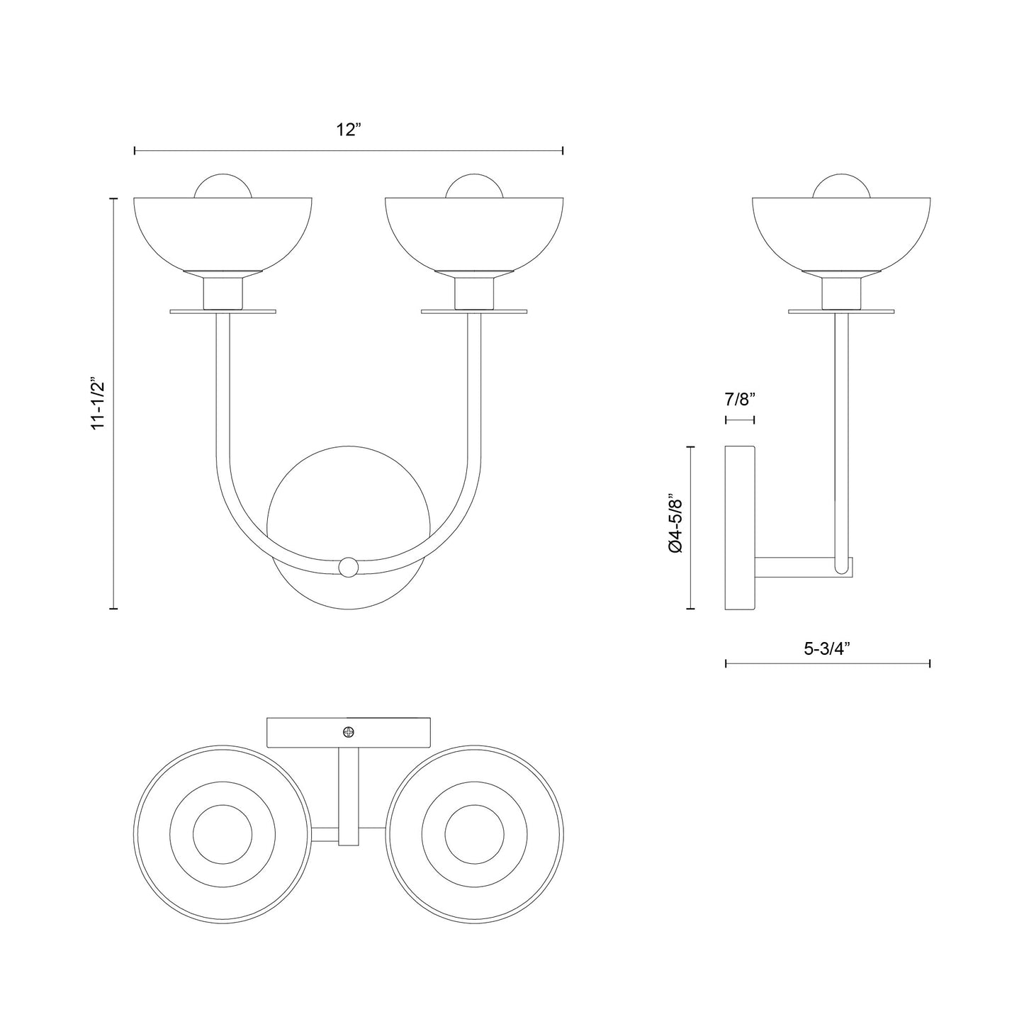 Sylvia 12-in Wall/Vanity Light