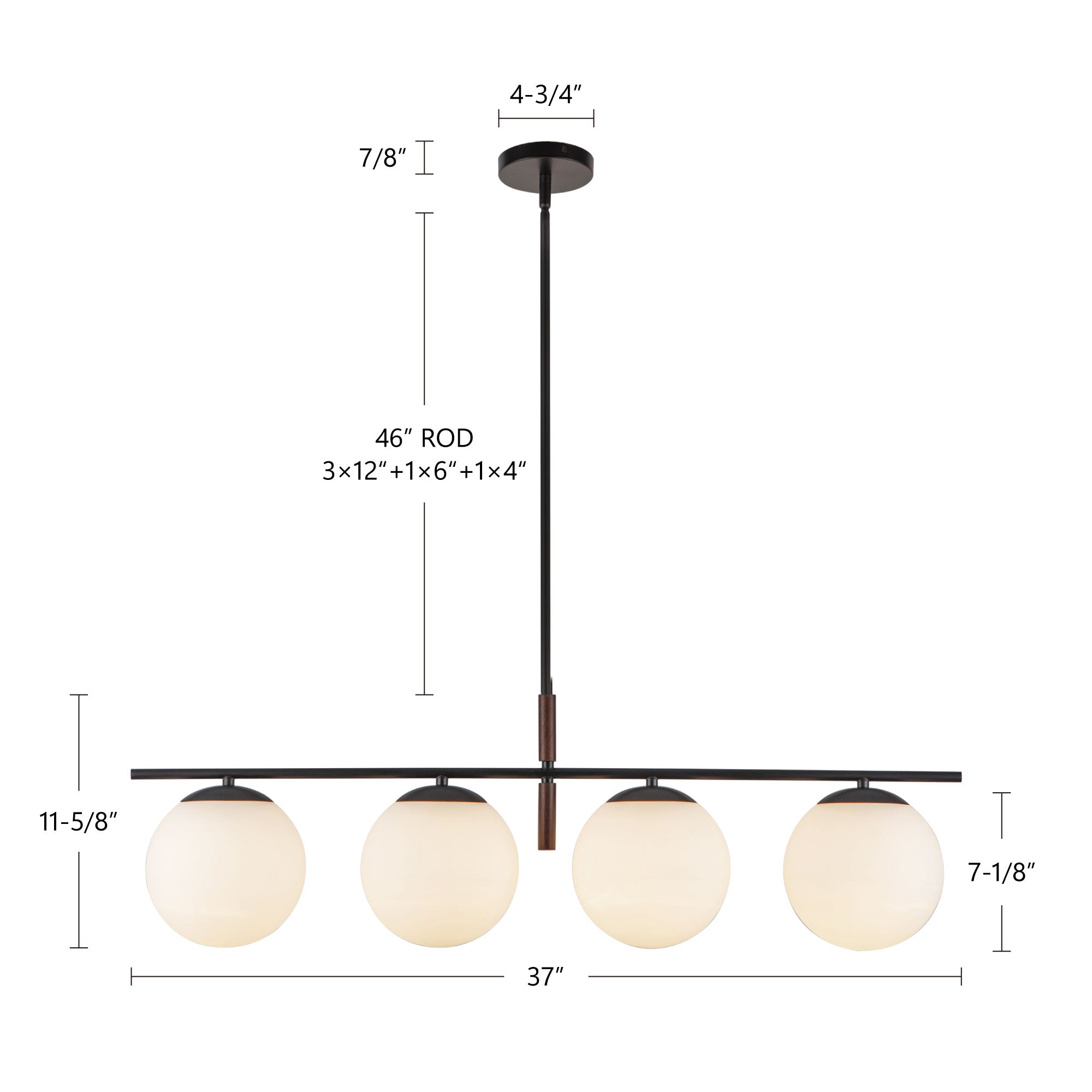 Zuri 37-in Linear Pendant – Kuzco Lighting